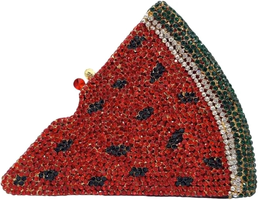Pizza Diamond Sparkling Clutch Purse Cute Rhinestone Evening Bag for Women Party Cute Shoulder Bag Handbag for Wedding