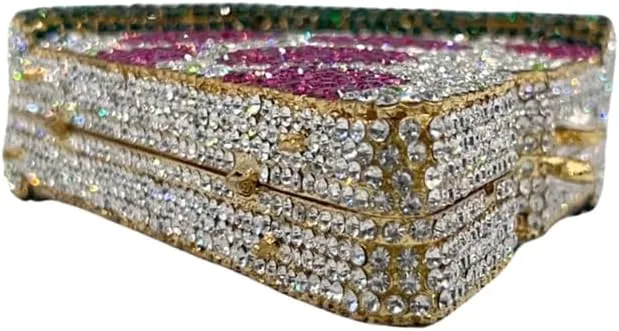 Pizza Diamond Sparkling Clutch Purse Cute Rhinestone Evening Bag for Women Party Cute Shoulder Bag Handbag for Wedding