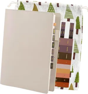 Planner Cover for A5, Leather Cover for Notebook, Journal, Planner Accessories with Card Slots, Pen Holder, Calendar Index Tabs, Bookmark and Storage Bag (Cover Only)