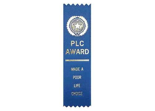PLC Award - Adulting Award Ribbon - Gold Foil