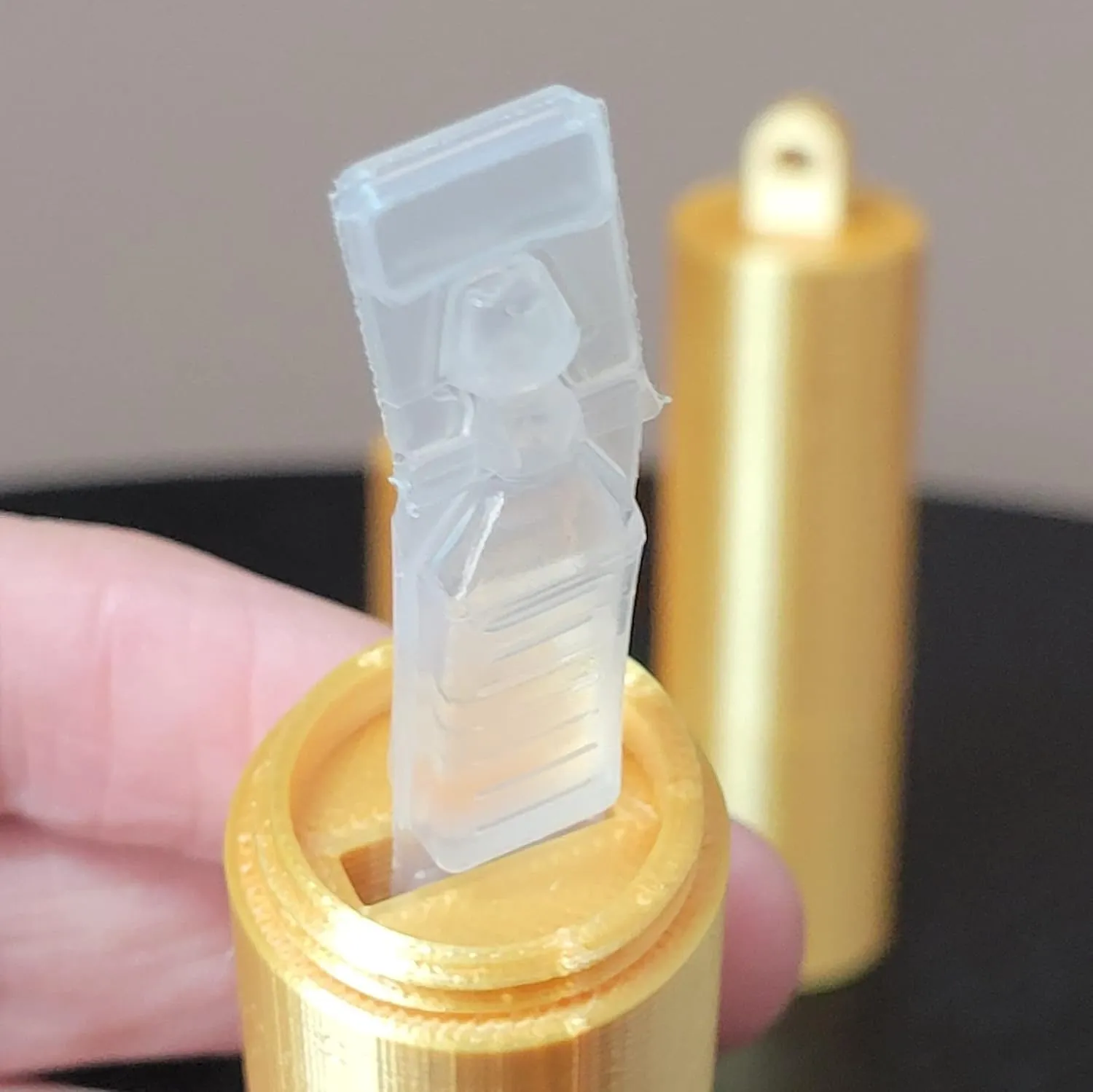 Pocket Eye Drop Vial Holder & Carry Storage - Holds One (1) Single Use Eye Drop Vial - Perfect to carry pocket, purse/clutch, school bag - Two (2) Pack - Znet3D (Gold)