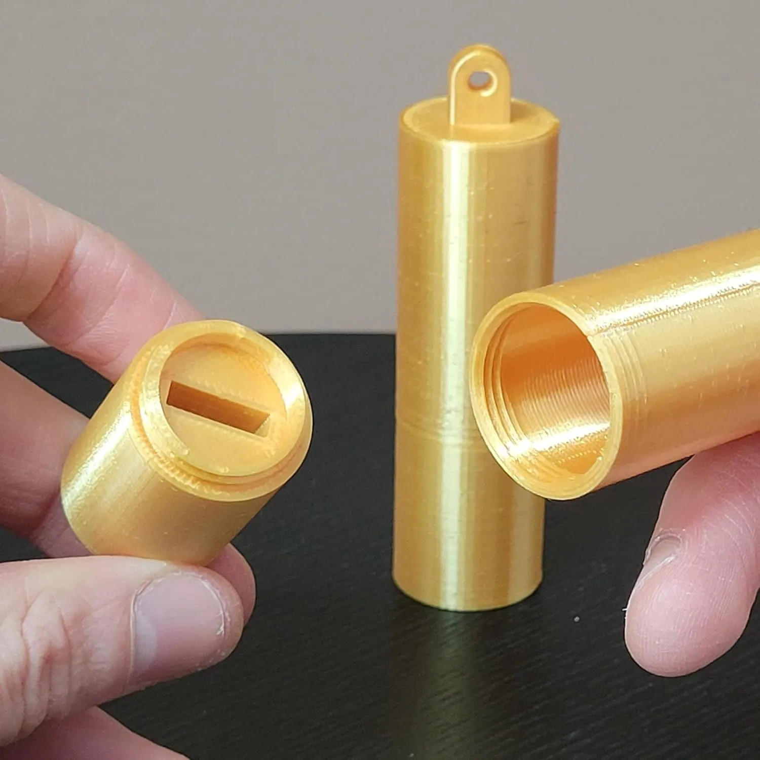 Pocket Eye Drop Vial Holder & Carry Storage - Holds One (1) Single Use Eye Drop Vial - Perfect to carry pocket, purse/clutch, school bag - Two (2) Pack - Znet3D (Gold)