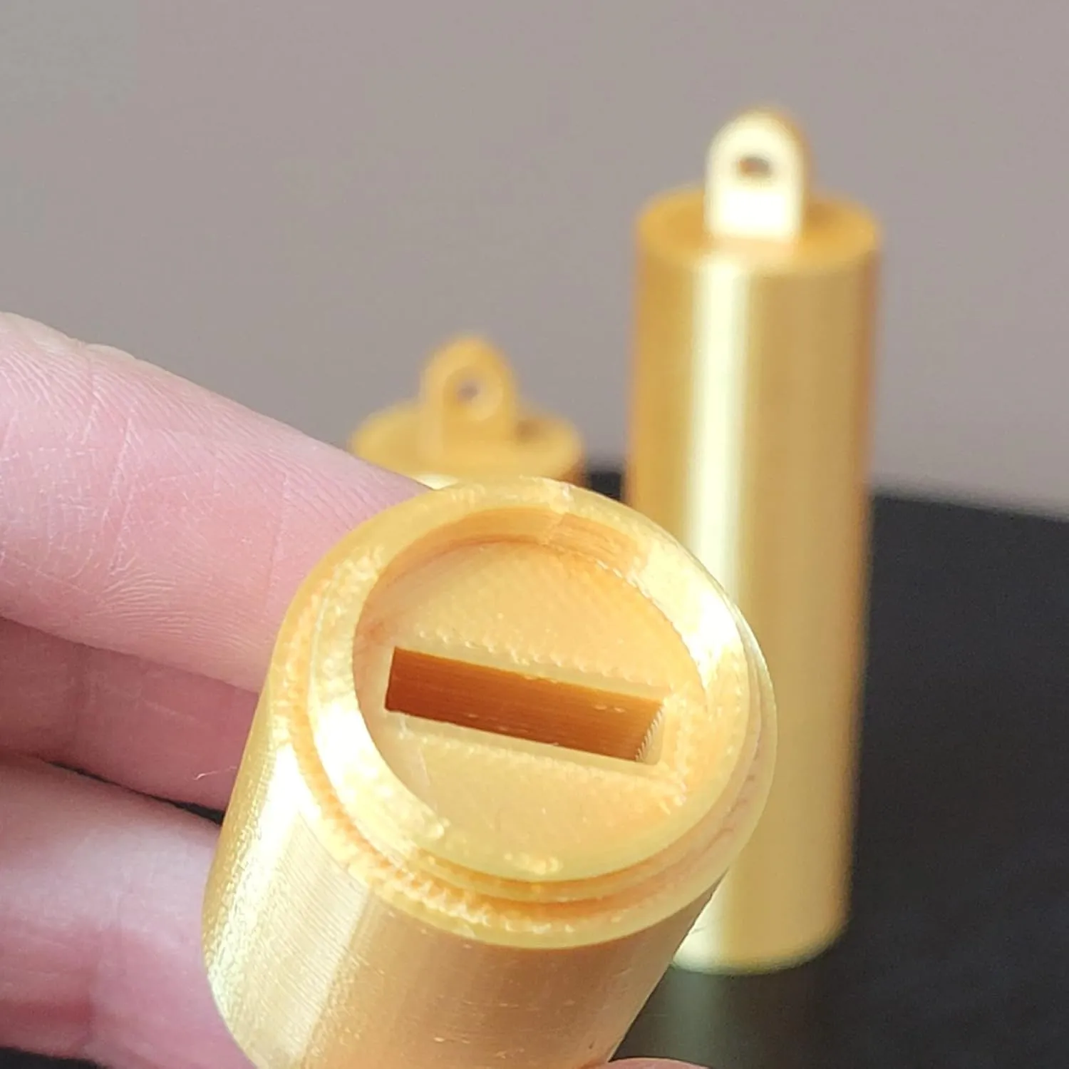 Pocket Eye Drop Vial Holder & Carry Storage - Holds One (1) Single Use Eye Drop Vial - Perfect to carry pocket, purse/clutch, school bag - Two (2) Pack - Znet3D (Gold)