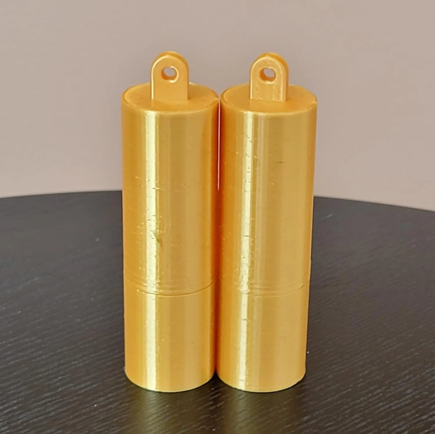 Pocket Eye Drop Vial Holder & Carry Storage - Holds One (1) Single Use Eye Drop Vial - Perfect to carry pocket, purse/clutch, school bag - Two (2) Pack - Znet3D (Gold)