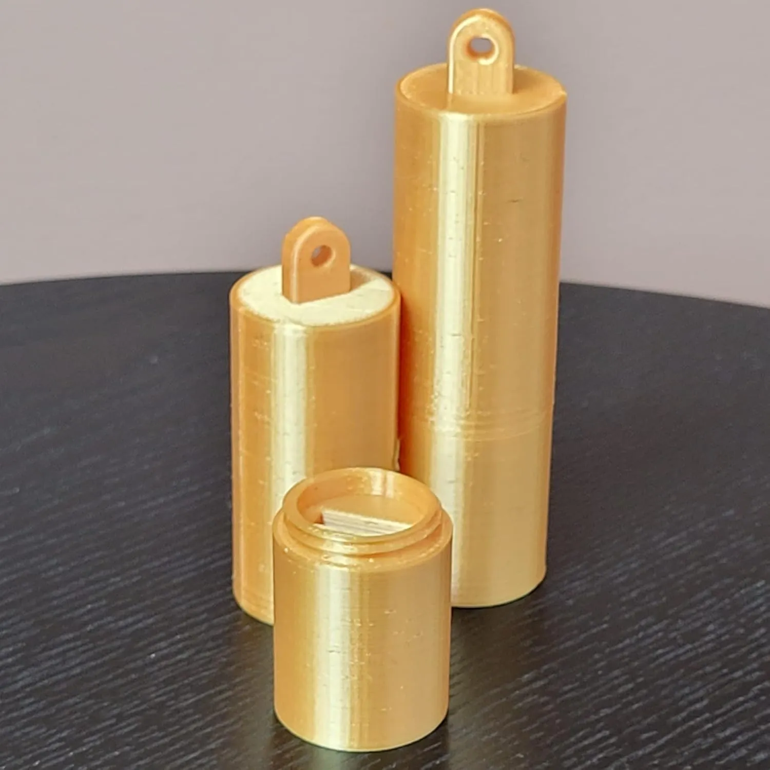 Pocket Eye Drop Vial Holder & Carry Storage - Holds One (1) Single Use Eye Drop Vial - Perfect to carry pocket, purse/clutch, school bag - Two (2) Pack - Znet3D (Gold)