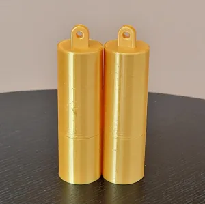 Pocket Eye Drop Vial Holder & Carry Storage - Holds One (1) Single Use Eye Drop Vial - Perfect to carry pocket, purse/clutch, school bag - Two (2) Pack - Znet3D (Gold)