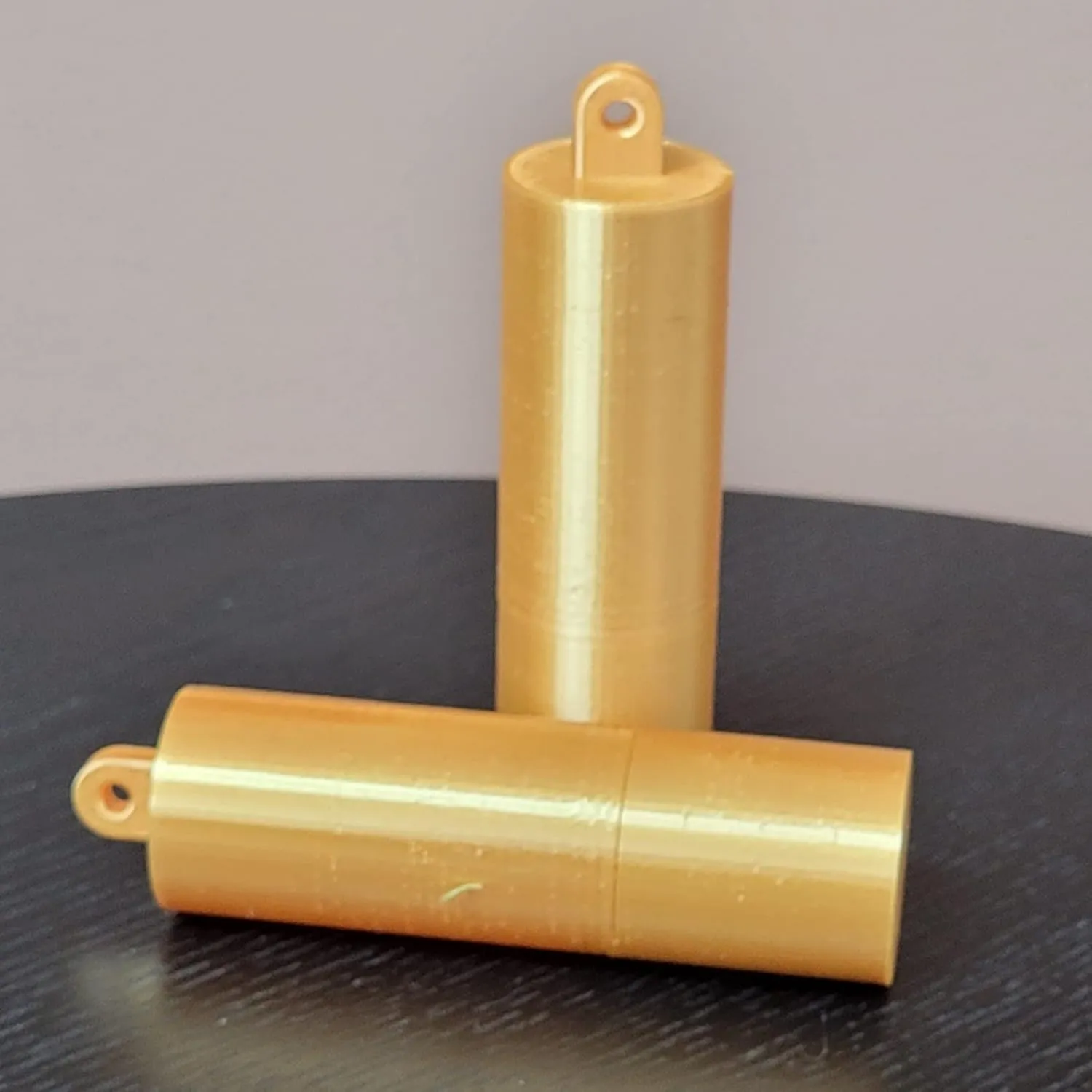 Pocket Eye Drop Vial Holder & Carry Storage - Holds One (1) Single Use Eye Drop Vial - Perfect to carry pocket, purse/clutch, school bag - Two (2) Pack - Znet3D (Gold)