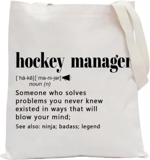 POFULL Hockey Manager Definition Gift - Hockey Team Coach Cosmetic Bag (Tote)