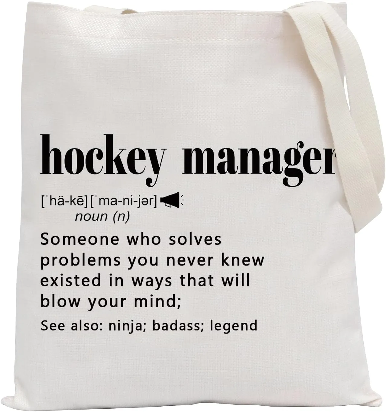POFULL Hockey Manager Definition Gift - Hockey Team Coach Cosmetic Bag (Tote)