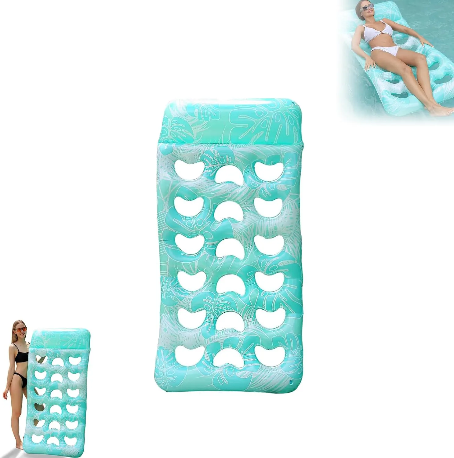 Pool Floats Adult, Pool Floaties for Adults, Inflatable Swimming Pool Floating pad, Lake Floats, Toys Applies to Water Play Party, Summer Beach Pool Party, Lightweight & Portable