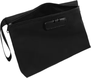 Portable Lockable Document Storage Bag with Combination Lock Carbon Lining Secure File Organizer for Valuables