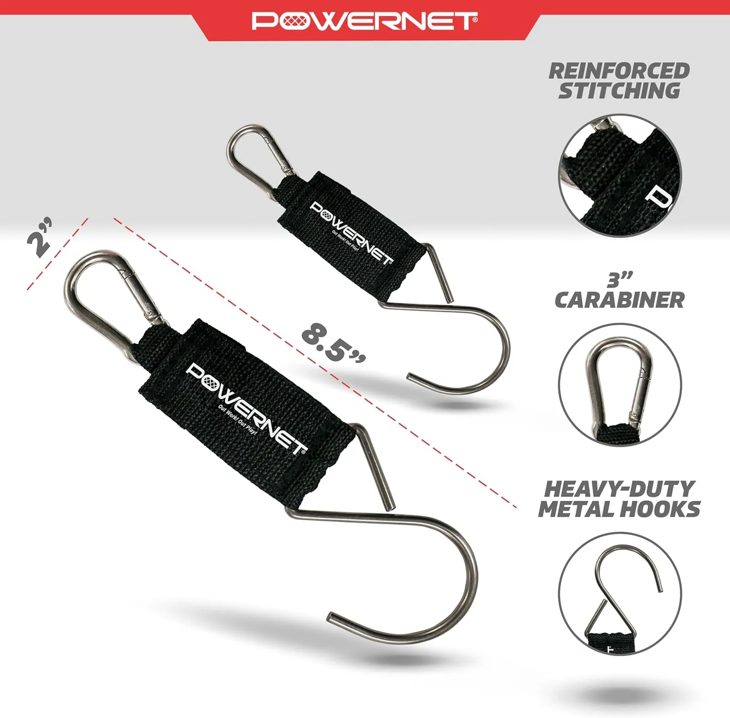 PowerNet Dugout Organizers, Softball & Baseball Bat Fence Rack, Multi-Clip Gear Hanger, Two Fence Hooks or Dugout Bundle, Baseball Coaching Accessories, Baseball Equipment Dugout Organizer with Hooks