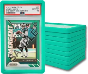 PSA Slab Bumper Guard Protector Box - 10 Count, Snap-Fit Design for PSA Graded Slabs, Stylish Display and Secure Protection, Color Combo Box – Mint