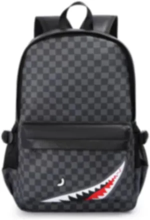 PU Leather Casual Backpack 15.6-inch Laptop Backpack School College Bookbag Business Travel Multi functional Backpack (2)