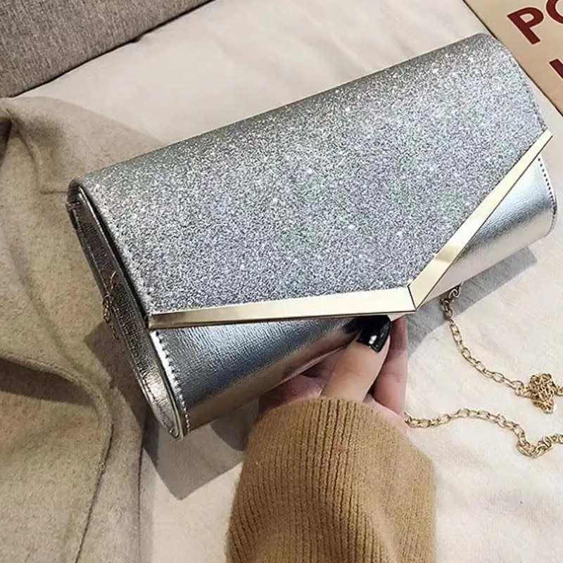 PU Leather Square Evening Bag Women Versatile Clutch Purses