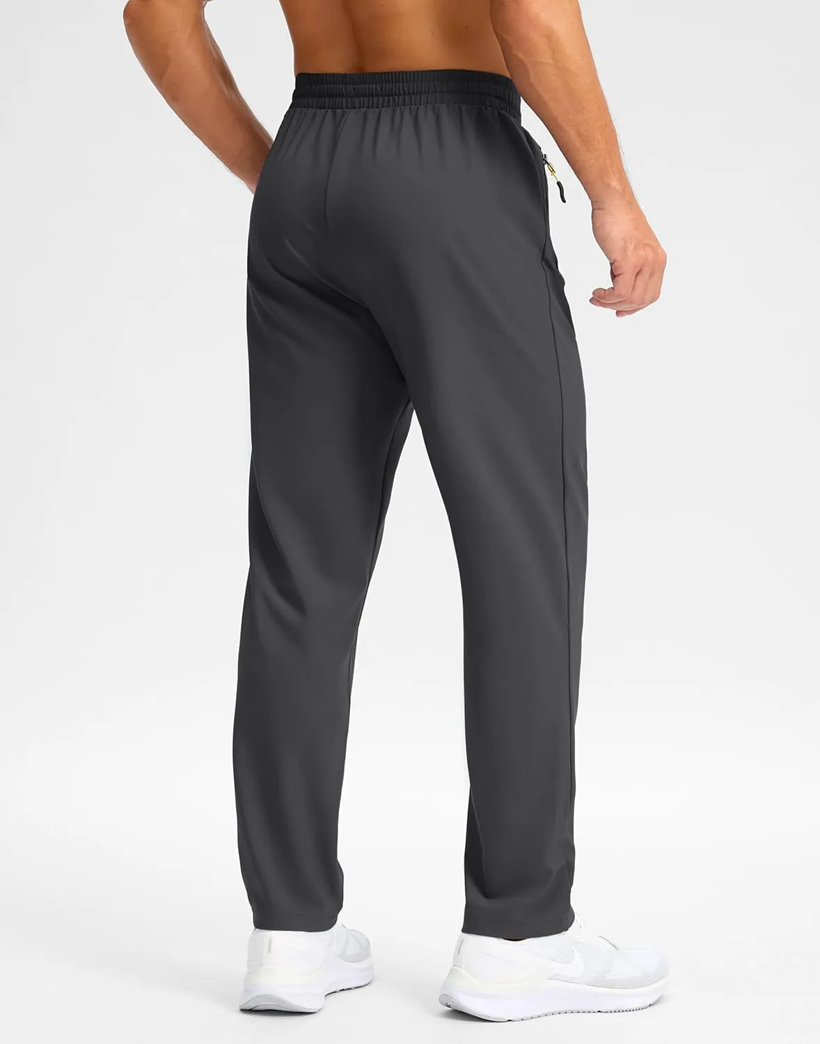Pudolla Men's Lightweight Hiking Pants Quick-Dry Outdoor Sweatpants with Zipper Pockets for Casual Travel Athletic Workout