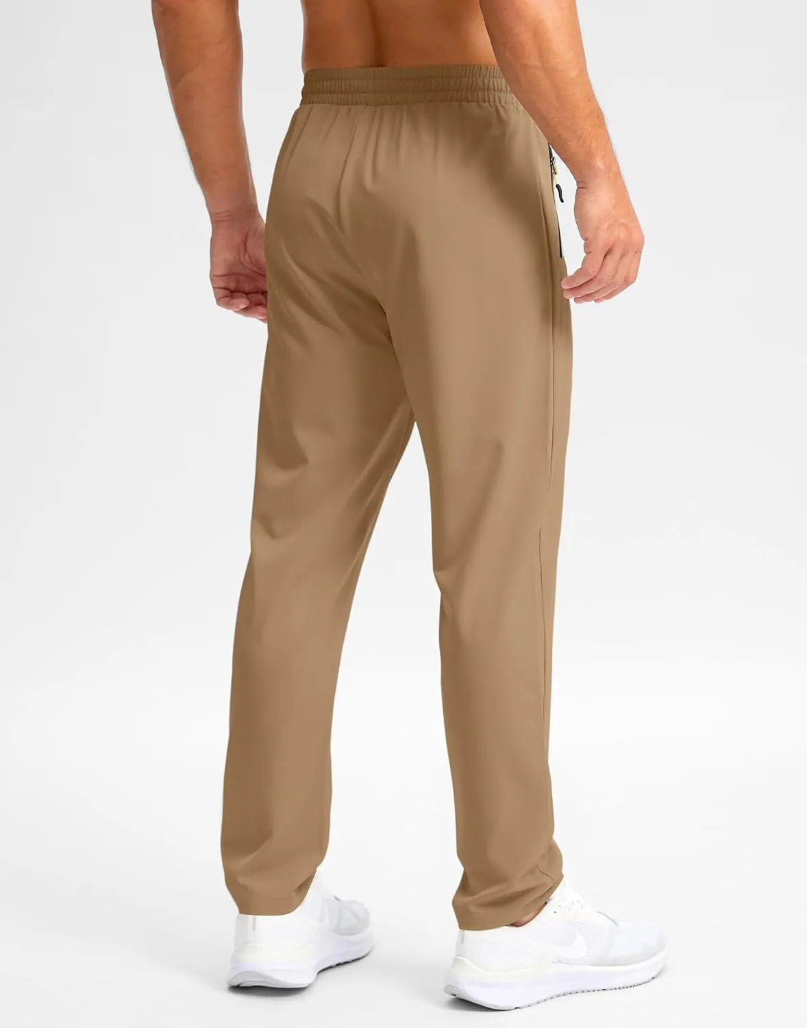 Pudolla Men's Lightweight Hiking Pants Quick-Dry Outdoor Sweatpants with Zipper Pockets for Casual Travel Athletic Workout