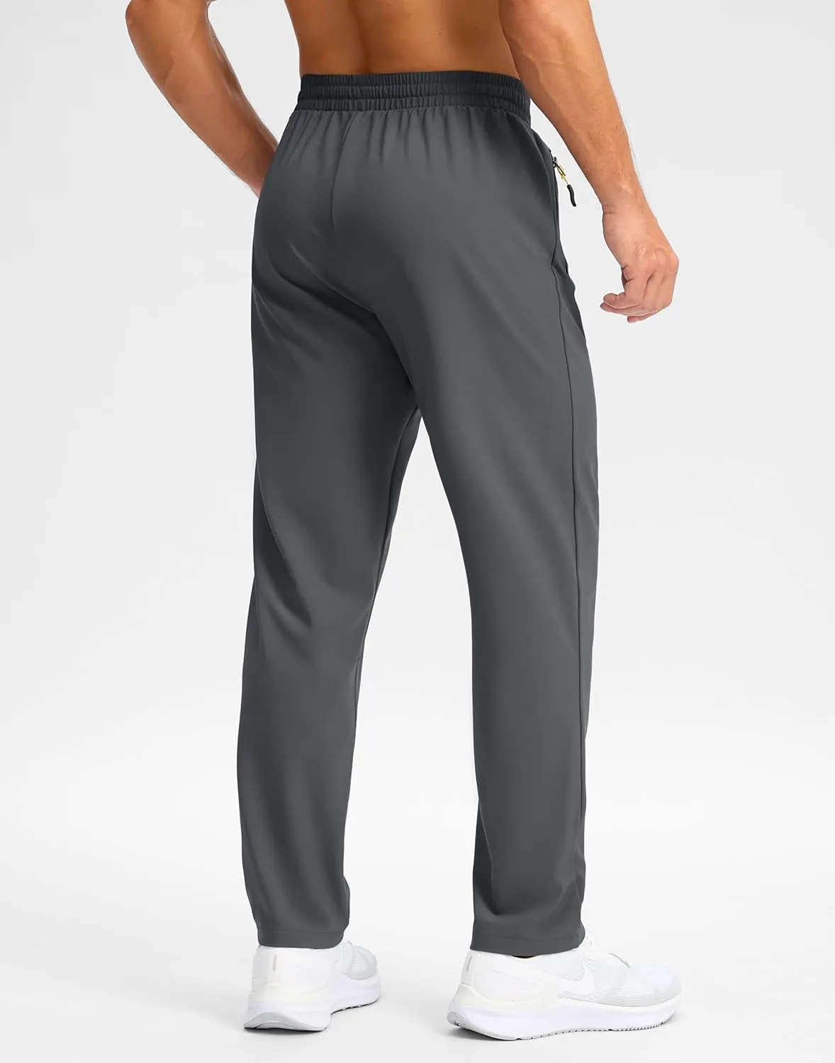 Pudolla Men's Lightweight Hiking Pants Quick-Dry Outdoor Sweatpants with Zipper Pockets for Casual Travel Athletic Workout