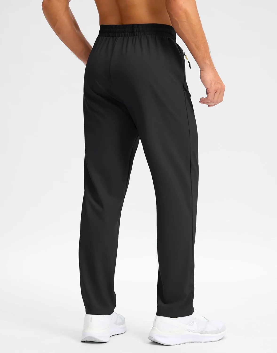 Pudolla Men's Lightweight Hiking Pants Quick-Dry Outdoor Sweatpants with Zipper Pockets for Casual Travel Athletic Workout