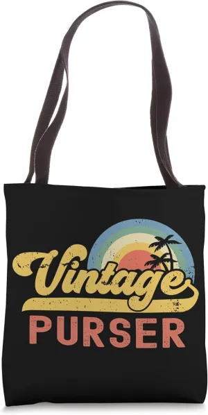 Purser Vintage Sunset Profession Retro Job Title Tote Bag