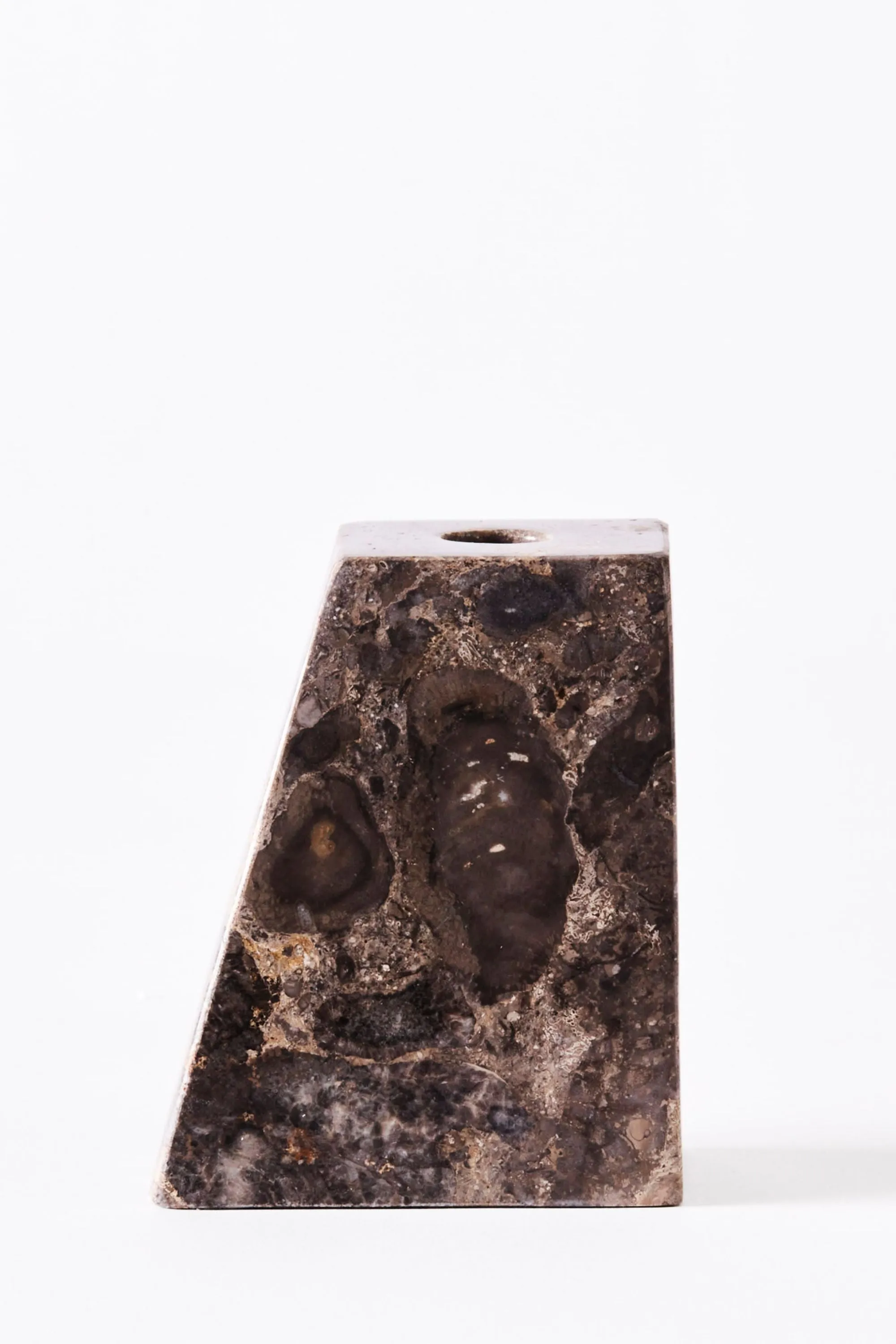 Pyramid Candle Holders Grey | Dusty Deco