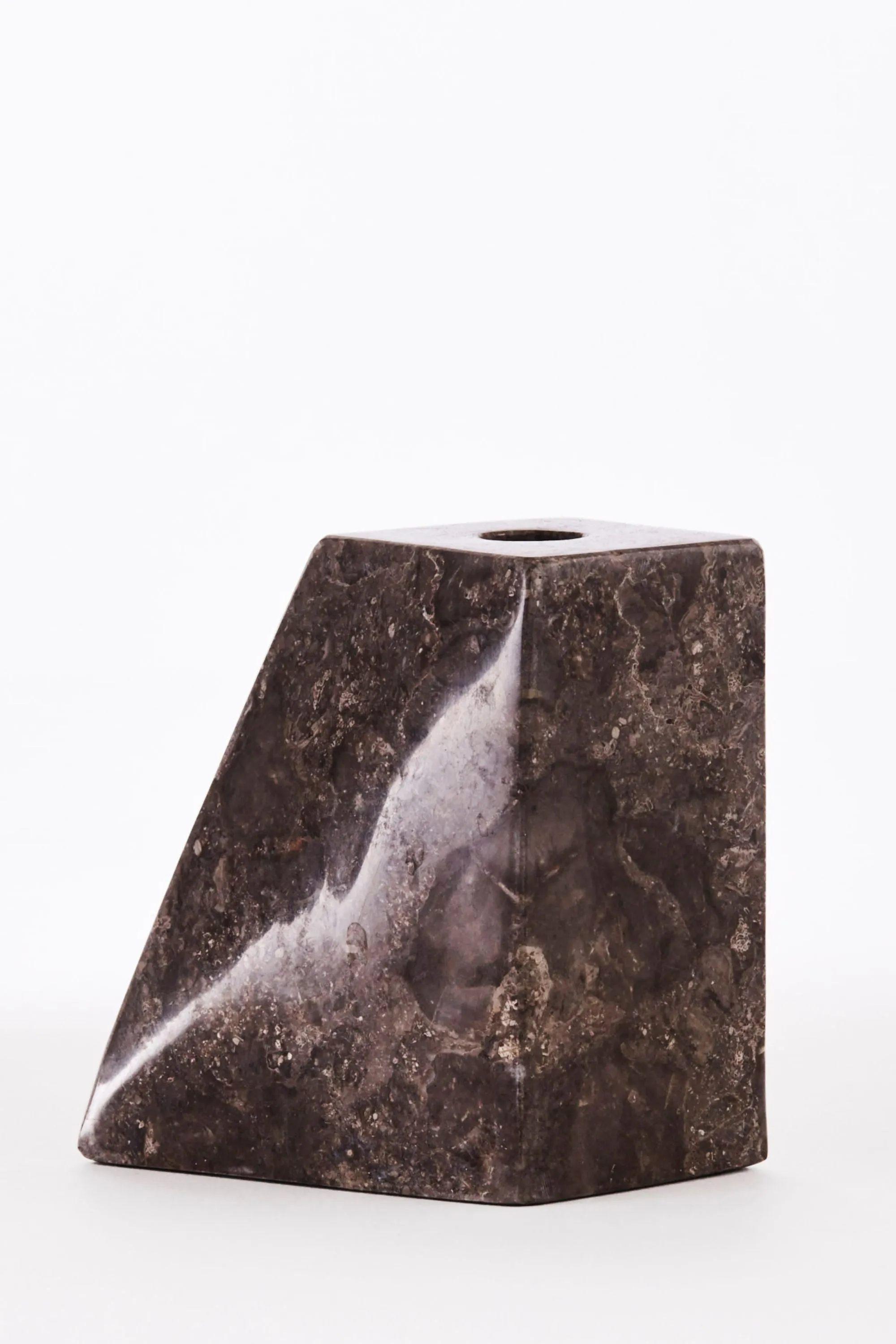 Pyramid Candle Holders Grey | Dusty Deco