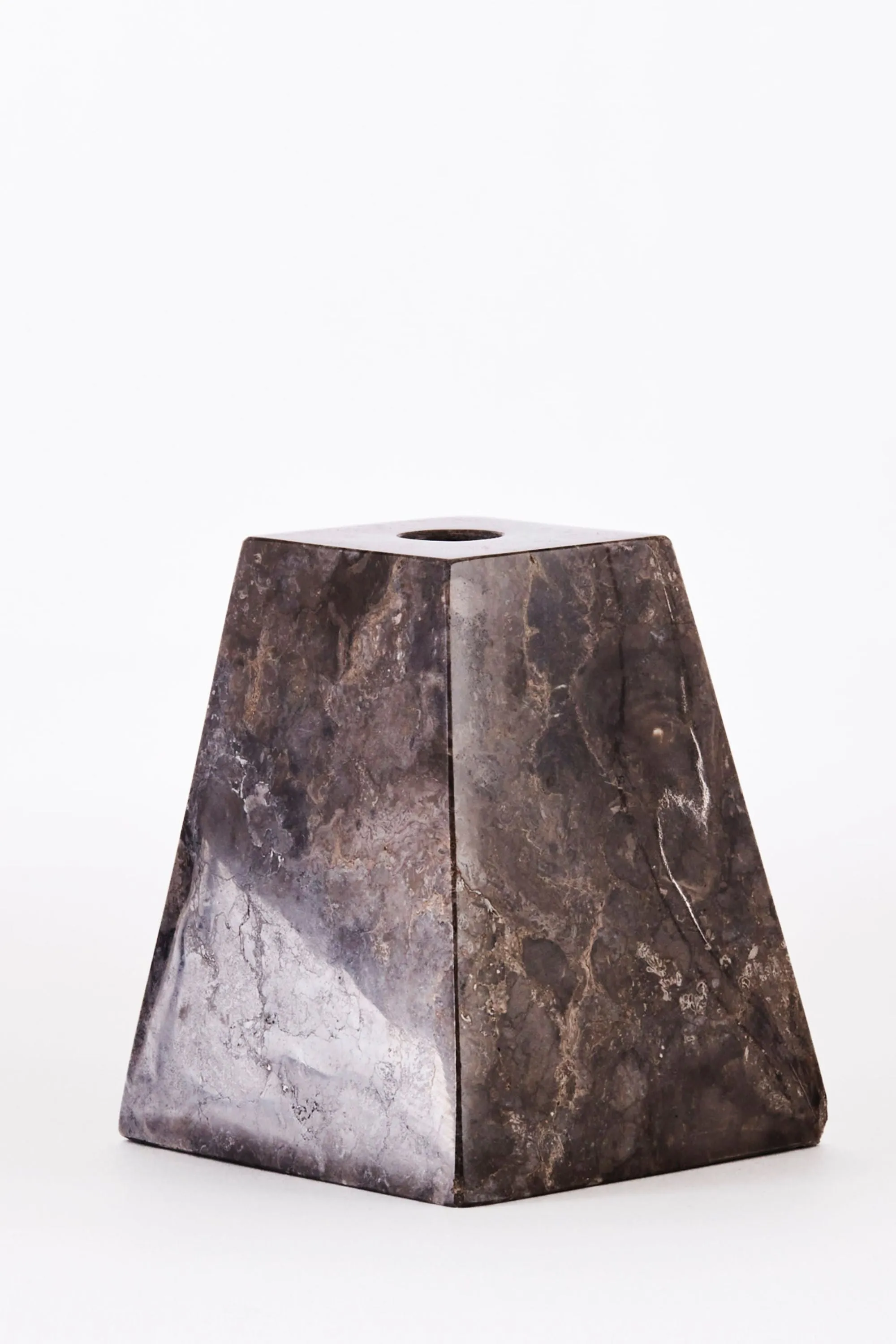 Pyramid Candle Holders Grey | Dusty Deco