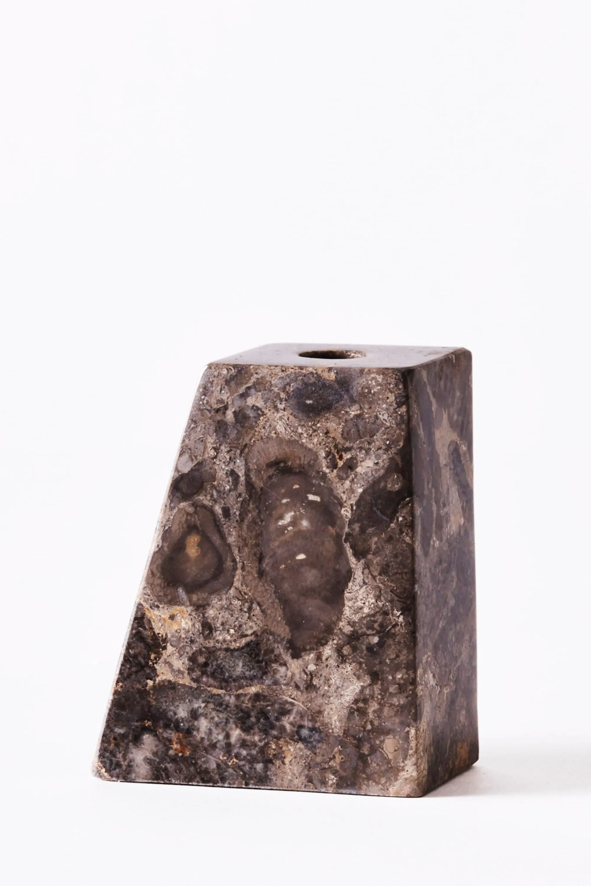 Pyramid Candle Holders Grey | Dusty Deco