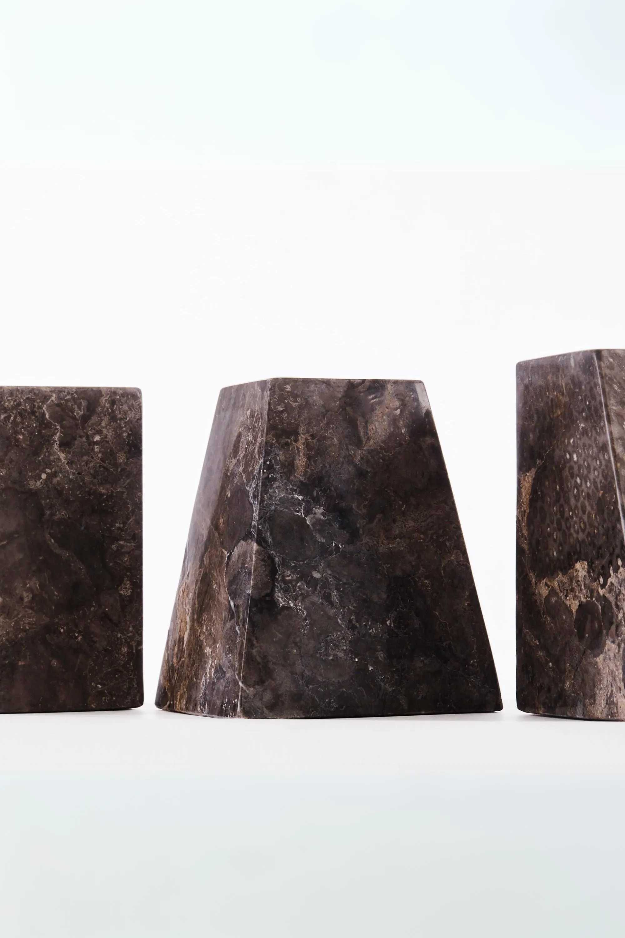 Pyramid Candle Holders Grey | Dusty Deco