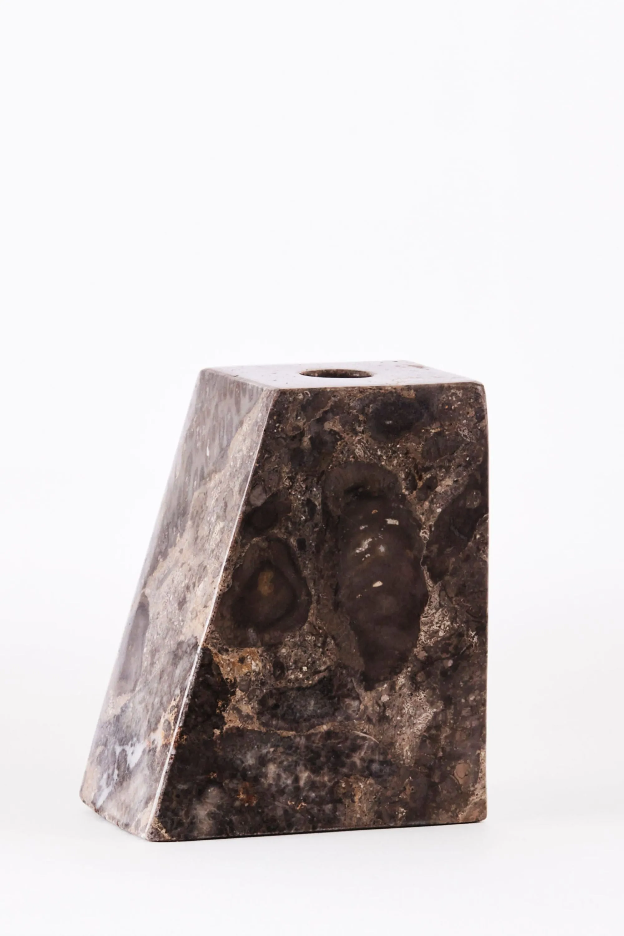 Pyramid Candle Holders Grey | Dusty Deco