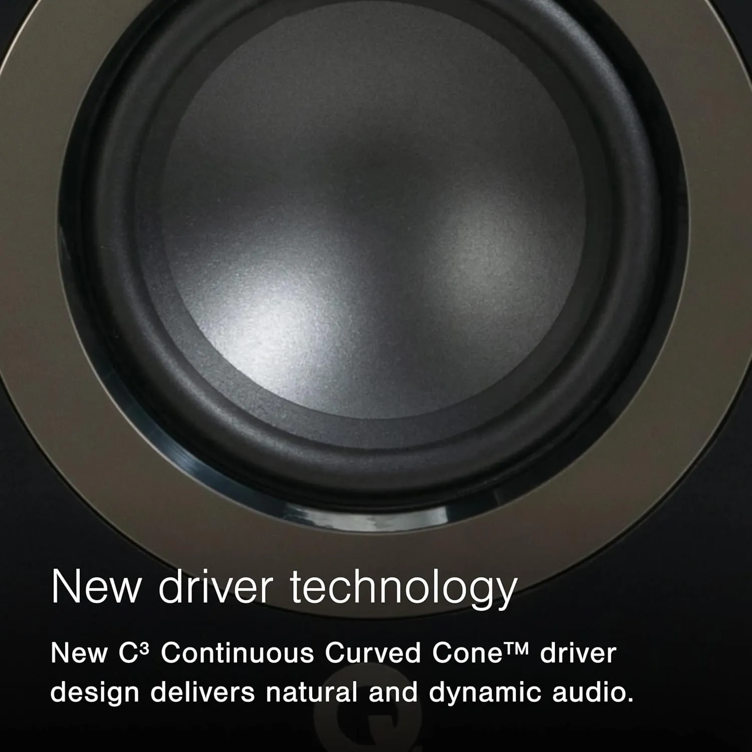 Q Acoustics 3090c Center Speaker Satin Black - 2-Way Reflex Enclosure Type, 2 x 4 Mid/Bass Driver, 1 x 0.9 Tweeter - Active Speakers/HiFi Speakers for Home Theater Sound System