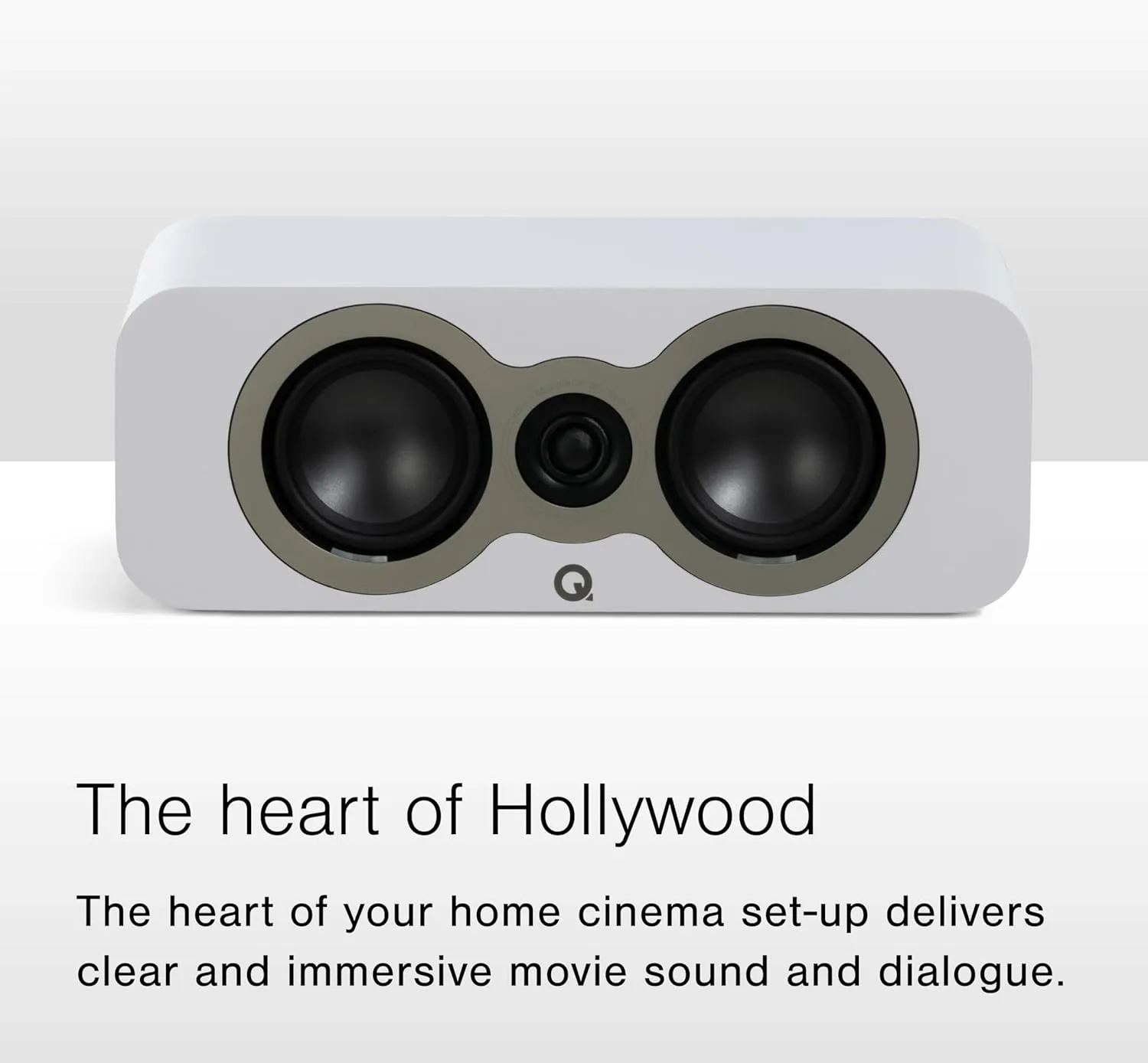 Q Acoustics 3090c Center Speaker Satin Black - 2-Way Reflex Enclosure Type, 2 x 4 Mid/Bass Driver, 1 x 0.9 Tweeter - Active Speakers/HiFi Speakers for Home Theater Sound System