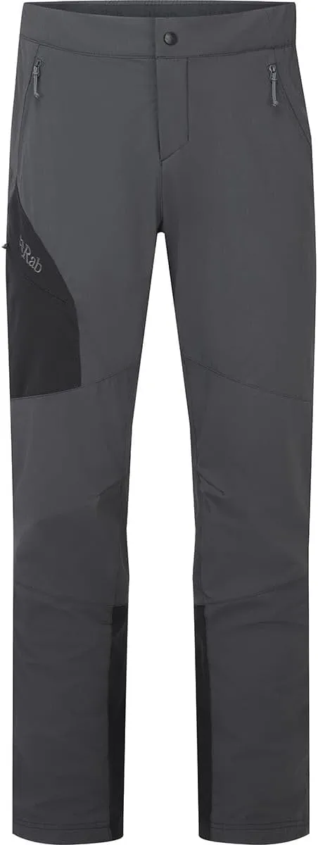 Rab Men's Ascendor Pants - Mid-Weight Water-Repellent Softshell Pants for Climbing & Hiking