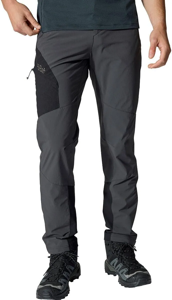 Rab Men's Ascendor Pants - Mid-Weight Water-Repellent Softshell Pants for Climbing & Hiking