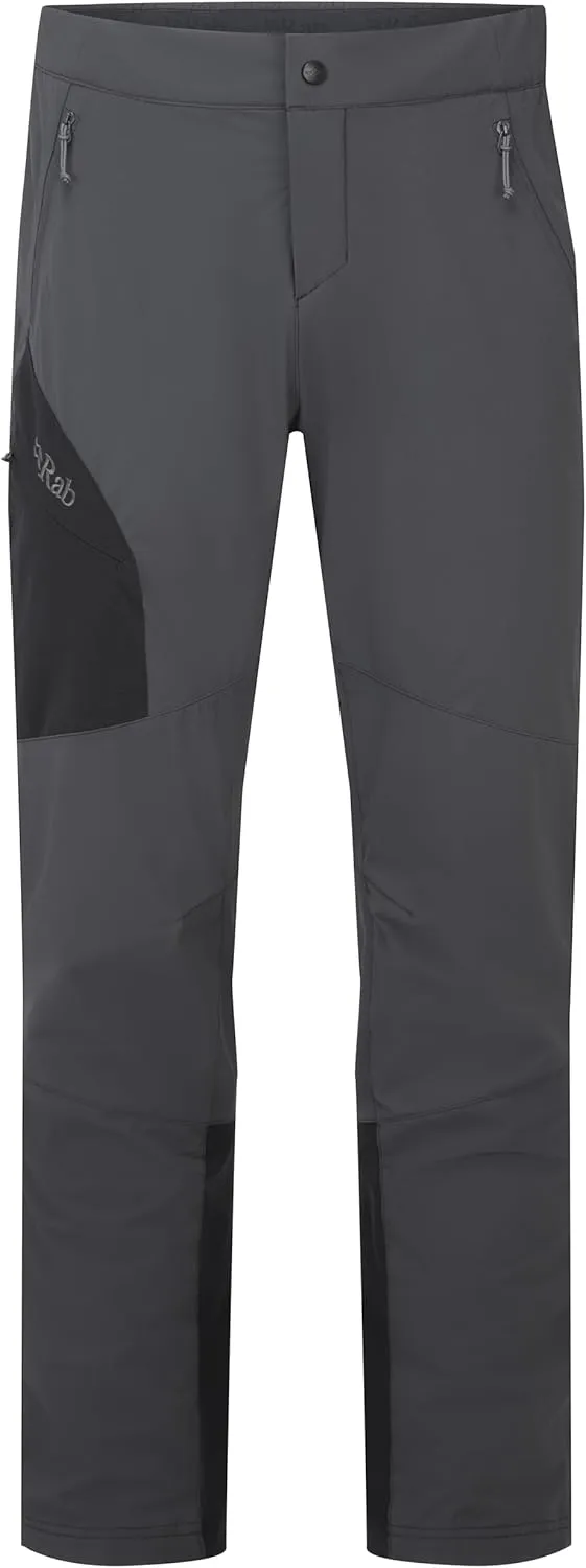 Rab Men's Ascendor Pants - Mid-Weight Water-Repellent Softshell Pants for Climbing & Hiking