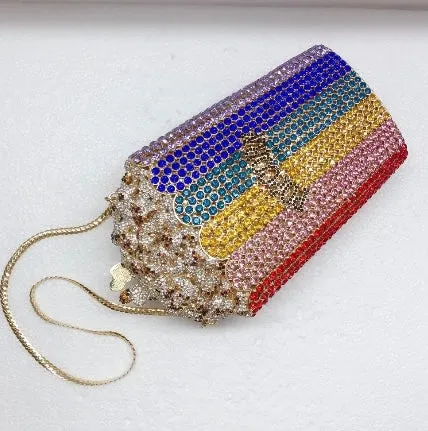 Rainbow popcorn clutch bag