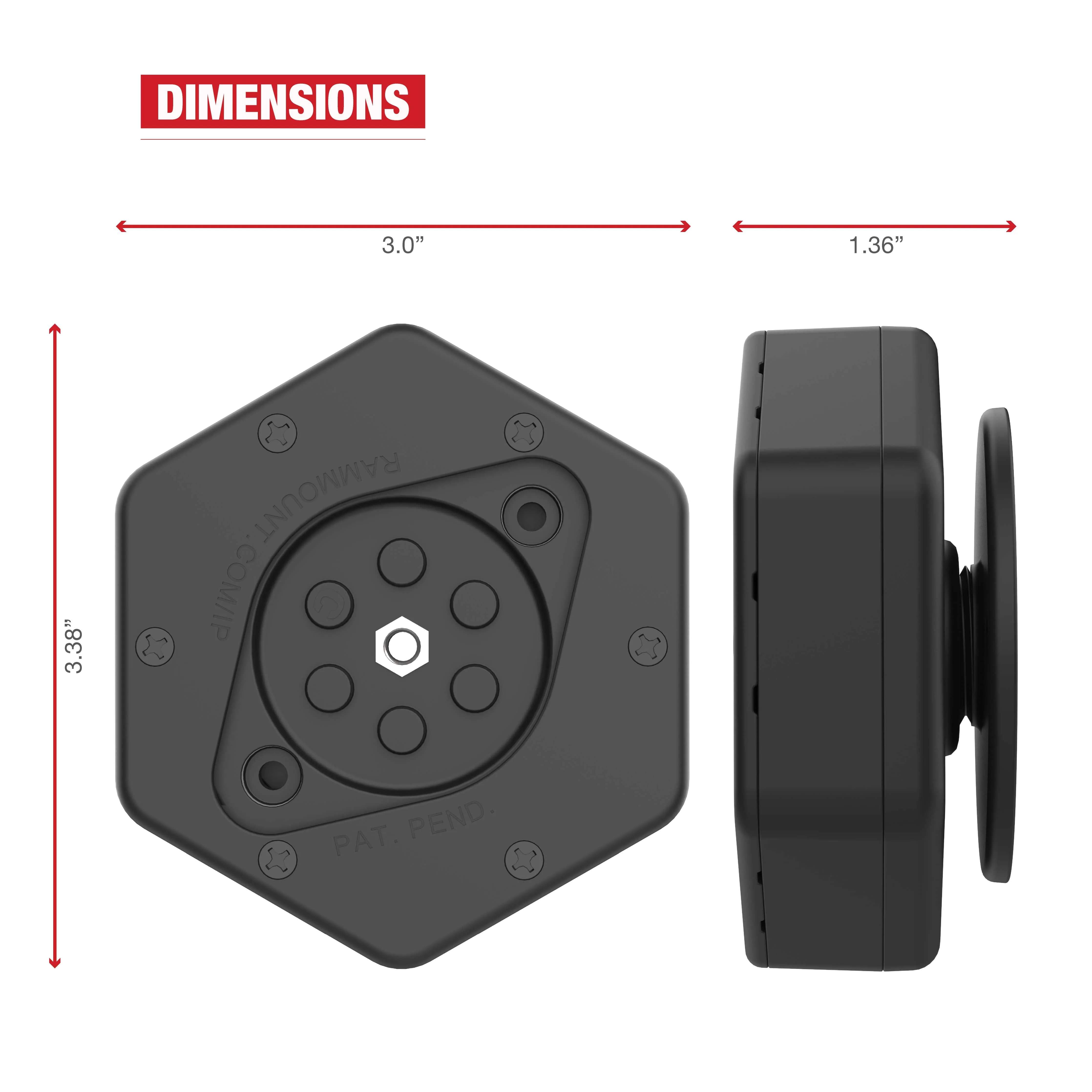 RAM® Vibe-Safe™ with NPT Adapter for 2-Hole Holders (RAP-462NPT)