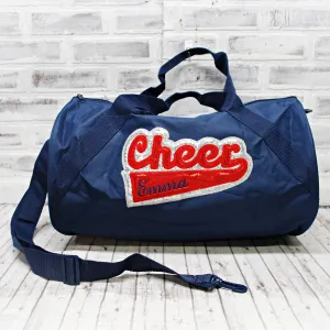 Red and Silver Personalized Cheer Tote or Duffle Bag
