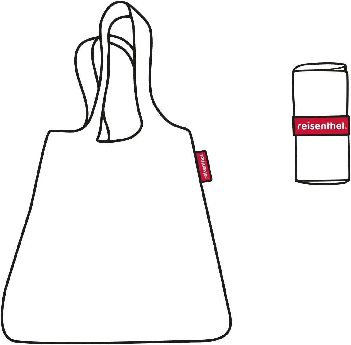 reisenthel mini maxi shopper black - foldable shopping bag with attractive design - water repellent