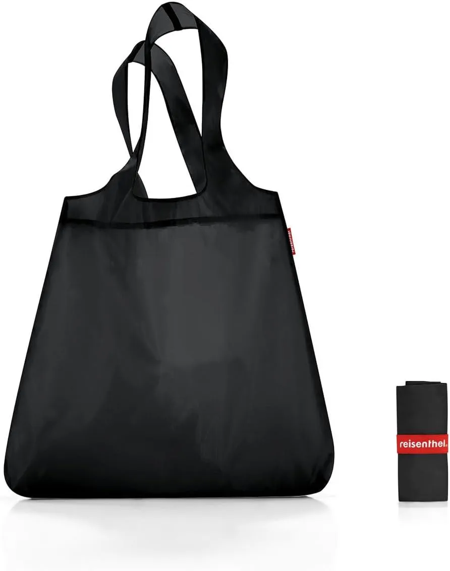 reisenthel mini maxi shopper black - foldable shopping bag with attractive design - water repellent
