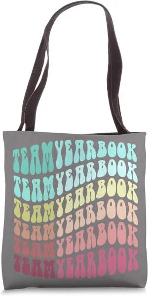 Retro TEAM YEARBOOK Literary Club School Publication Teacher Tote Bag
