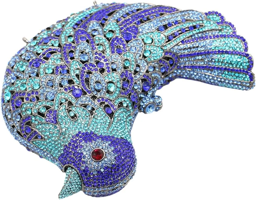 Rhinestone Bird Clutch Purse Women's Full Crystal Evening Bag for Wedding Party Handbag