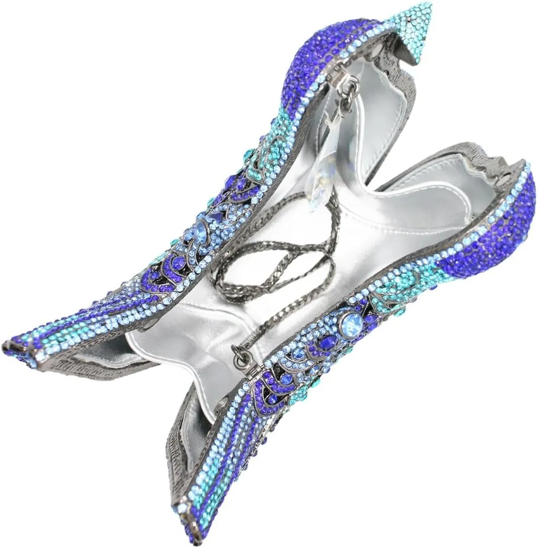 Rhinestone Bird Clutch Purse Women's Full Crystal Evening Bag for Wedding Party Handbag