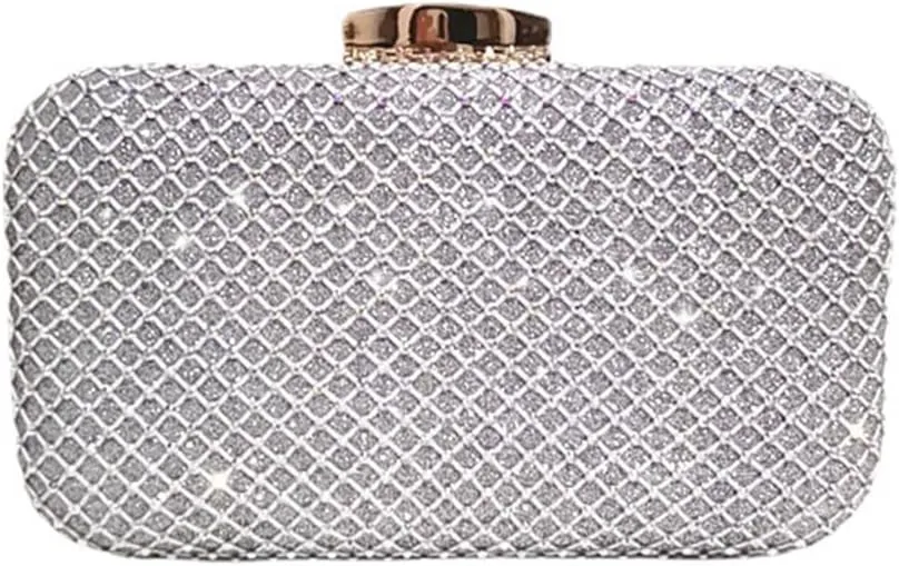 Rhinestone Clutch Bag for Women Sparkling Evening Bag Crystal Handbag Bridal Wedding Purse Elegant Shoulder Bag