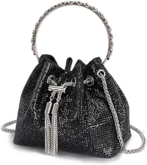 Rhinestone Evening Bag Crystal Bling Purse Sparkly Diamond Clutch Handbag Crossbody Bag for Women Party Club Wedding Prom