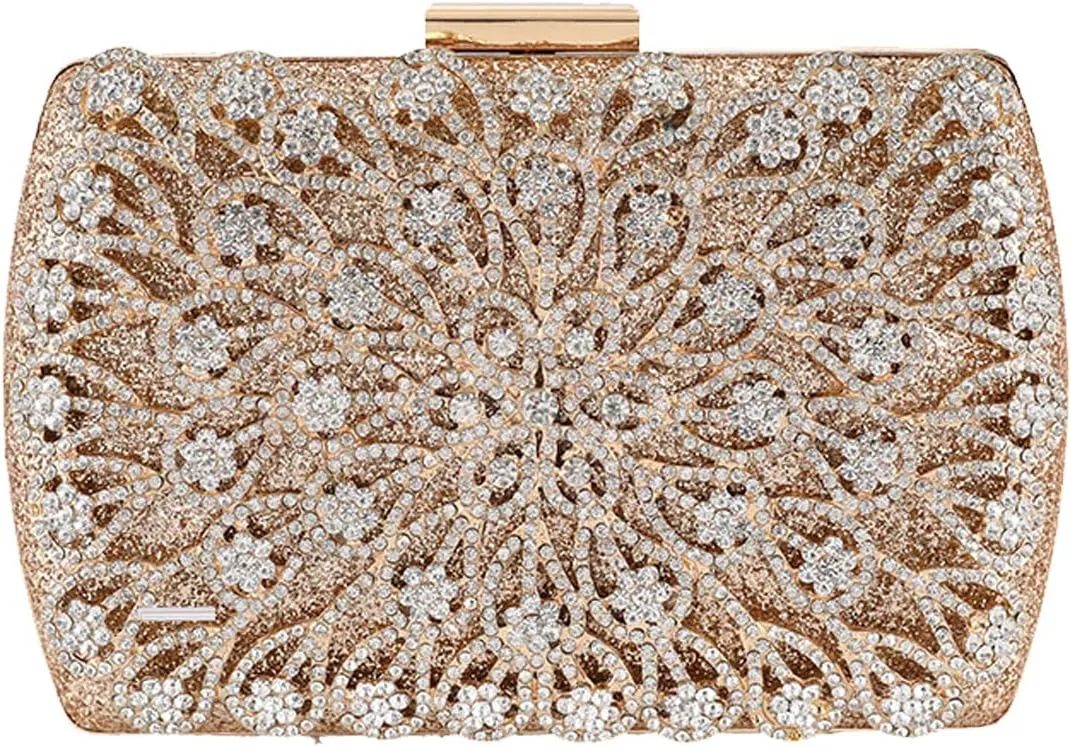 Rhinestone Evening Bag for Women Crystal Clutch Bag Glitter Handbag Bridal Wedding Purse