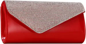 Rhinestone Evening Bag for Women Envelope Clutch Bag Crystal Handbag Bridal Wedding Purse Elegant Shoulder Bag