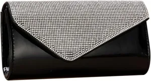 Rhinestone Evening Bag for Women Envelope Clutch Bag Crystal Handbag Bridal Wedding Purse Elegant Shoulder Bag