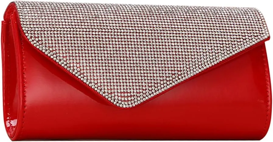 Rhinestone Evening Bag for Women Envelope Clutch Bag Crystal Handbag Bridal Wedding Purse Elegant Shoulder Bag