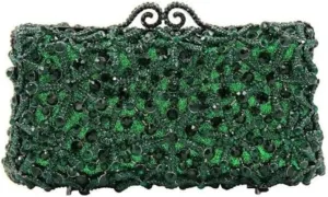 Rhinestone Flower Clutch for Women Sparkling Starfish Glowing Handbag Dazzling Party Banquet Crossbody Purse